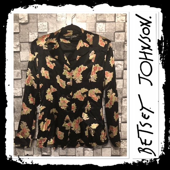 Vintage Betsey Johnson floral blazer perfect condition!